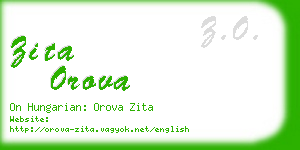 zita orova business card